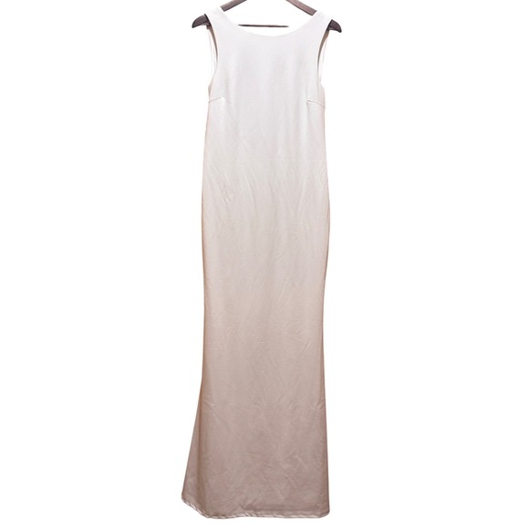 Lulus Dresses & Skirts - Lulus White Twist Back Maxi Dress Open Back Formal Tank Top Gown Wedding XL NEW